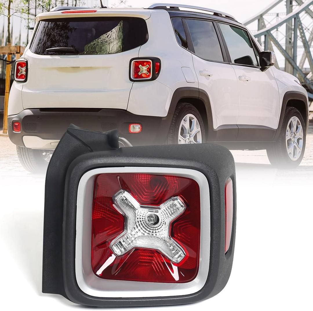 Huray Tail Light for Jeep Renegade 2015-2022 OE Tail Lamp Replacement (White, Passenger Side (Right))