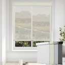 Persilux Free-Stop Cordless Solar Window Roller Shades Light Filtering Roller Blinds for Windows 5% Openness See Through UV Protection Solar Shades for Windows Shades for Home (Beige, 25" W x 72" H)