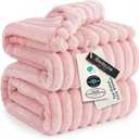 Bedsure GentleSoft Coral Pink Fleece King Blanket for Couch - Super Soft Cozy Blankets for Women, Cute Small Blanket for Girls, 108x90 Inches