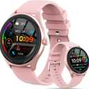 Smart Watches for Women Men, 1.39" HD IPS Touchscreen Smartwatch with 120 Sports Modes, Heart Rate/Sleep Monitor, IP67 Waterproof, Bluetooth Call & Music Control for iPhone/Android (Pink)