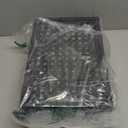 Tosnail Set of 2 Pack Rectangular Metal Railing Plant Stand, Large and Small Flower Pot Holder, Fence Planter Tray for Indoor Outdoor Use - Black