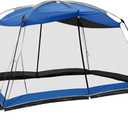 Screen House 13x9 Ft Canopy Tent Sun Shade Shelter Perfect for Outdoor Activities, Blue