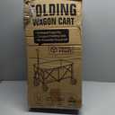 Hikenture Collapsible Wagon - 330LBS Capacity, Extra Large Foldable Wagon with All-Terrain Wheels, Utility Beach Cart for Outdoor Garden (Black)