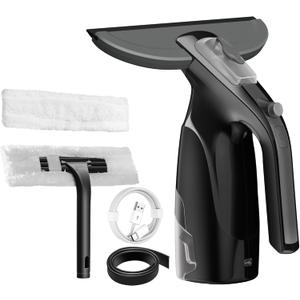 Window Vacuum Squeegee Cordless, Window Vac with Detachable Water Tank and Strong Suction, Electric Window Cleaning Tool for Shower Wall, Glass, Mirror, Countertop