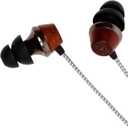 Symphonized ALN 2.0 Premium Genuine Wood in-Ear Noise-isolating Headphone, Earbud, Earphones with Innovative Shield Technology Cable and Mic (Silver)