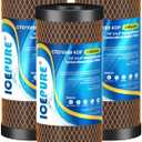 ICEPURE 5 Micron 4.5" x 10" CTO10BB-KDF Whole House Water Filter Coconut Shell Activated Carbon and KDF Heavy Metal Removal Water Filter Replacement for Home, 3PACK,10" x 4.5" (KDF+CTO Carbon)