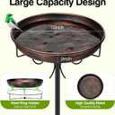 Daoeny 35In Metal Bird Bath for Outside, Vintage Freestanding Birdbaths & Birdfeeder, Bird Baths Feeder Bowl for Outdoors Garden Patio Yard Lawn Decor, Upgraded 5-Pronged Base (Antique Bronze)