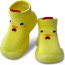 Baby Shoes Boys Girls First Walking Shoes Non Slip Soft Sole Sneakers Toddler Infant Babygirl Sock Shoes (Yellow)