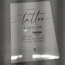 Tattoo Station Sign for Wedding, 8x11" Minimalist Wooden Sign with Stand, Wedding Centerpiece Table Decorations