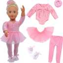 18" Doll Clothes Ballet Ballerina Outfits 5pcs Dance Dress for American OG18 Inch Doll Accessories Sets Girl Doll Clothes Gifts