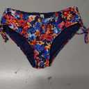 Daci Women's Side Tie Mid Rise Bikini Bottom, Colorful Floral, X-Small