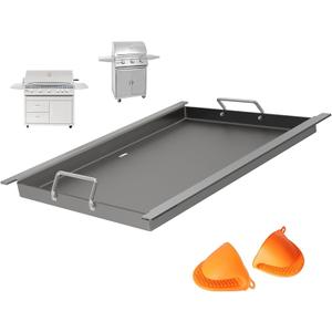 Full Size Griddle Insert for Blaze Grill 4/5 Burner Gas Grill, Flat Top Griddle Plate Replacement for BLZ-4LTE BLZ-5 Summerset Sizzler 32" & 40", RCS RJC32A, 29''L x 17.9''W No Coating-Carbon Steel