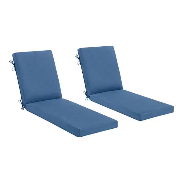Outdoor Patio Chaise Lounge Cushion, Blue 55" x 30"