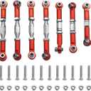 ShareGoo Adjustable Aluminum Pull Rod Steering Servo Link Linkages Arm Tie Rod Ends Compatible with WLtoys 144001 1/14 RC Car Buggy