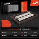 A-Premium Engine Air Filter Compatible with Honda Odyssey 2002 2003 2004 3.5L, Replace# 17220P8FA10