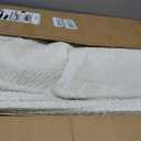 Washable Area Rug for Living Room 8x10 ft, Beige Soft Fluffy Tropical Leaf Carpet with Non Slip Backing, Low Pile Rugs for Bedroom Dining Room Indoor Home Office