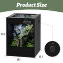 33 Gallon PVC Tall Reptile Tank/Terrarium, RepWild 18" x 18" x 24" Arboreal Reptile Habitat Enclosure with Sliding Door & Heavy-Duty Screen for Amphibians, Crested Gecko Lizard Chameleon