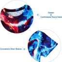 Funnycokid Boys Girls Shirts Graphic T-Shirt Neon Clothes Kids Novelty Youth Short Sleeve Animal Print Tees 4-16 Years (Wolf Blue Orange)