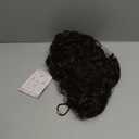 LONAI 23 Inch Brown Curly Wig with Bangs WIG006 Long Vintage Hairstyle with Curly Fringe Synthetic Wig for Women Daily Use Party-Brown