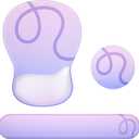 Ospelelf Keyboard Wrist Rest Set with Ergonomic Mouse Pad - 3-in-1 Memory Foam Support for Pain Relief, Office & Gaming with Coaster Purple