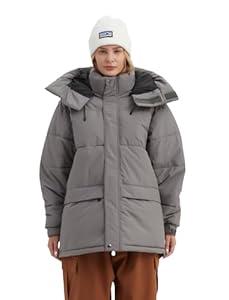 NOMADIKA Oversize Waterproof Ski Jacket Thick Snow Coats with Detachable Hood Winter Skiing Snowboard Jackets for Women Men, Size XL, Dark Grey