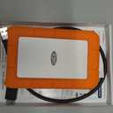 LaCie Rugged Mini 2TB External Hard Drive Portable HDD - USB 3.0/ 2.0 Compatible, Drop Shock Dust Rain Resistant Shuttle Drive, For Mac And PC Computer (LAC9000298), orange