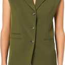 Kenneth Cole New York Women's Luxe Twill Three Button Notch Collar VES