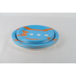60Pcs Orange Blue Birthday Party 9" and 7" Paper Plates Cartoon Teacher Plates Supplies Decorations Favor