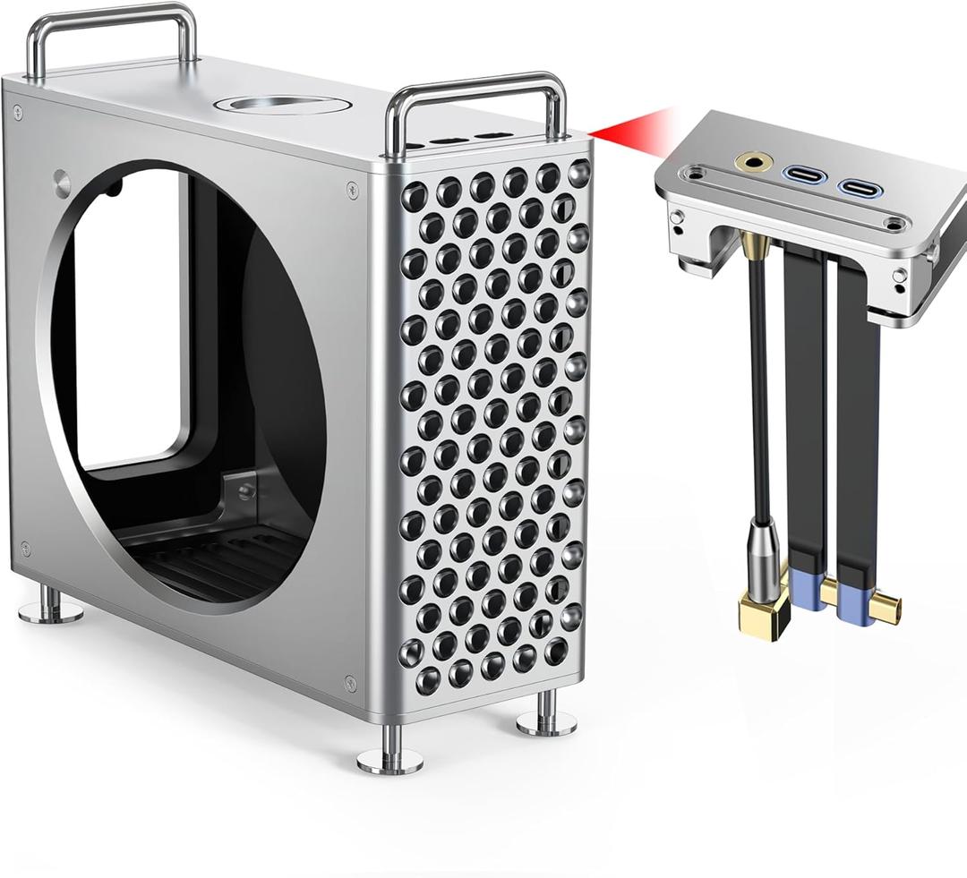 Aluminum Chassis Stand for 2024 Mac mini M4/M4 Pro - Mac mini M4 Case -Accessories for Mini 4 - Include 2 Type-C Cables and one 3.5mm Audio Cable - Mac mini M4 Holder