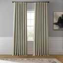 HPD Half Price Drapes - Faux Linen Curtains for Living Room (1 Panel) - 50W X 96L - Textured Room Darkening Curtains for Bedroom 96 Inches Long - Drapes for Home Decor, Oatmeal
