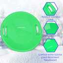 Slippery Racer Heavy-Duty Cold Resistant Downhill Pro Plastic Outdoor Winter Saucer Disc Snow Sled with Handles. (Buddy ELF-1 Pack)