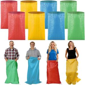 Potato Sack Race Bags for Adults, 51x25 Plastic Bags, Large Size Game Race Bag for Carnival Easter Outside Lawn Sports Games, Birthday Parties, Outdoor Family Gatherings, Barbecues