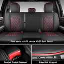 Umbrauto Seat Covers for Silverado/Sierra| Waterproof Leather Pickup Truck Custom Seatcovers Full Set for Chevy Silverado GMC Sierra 2014-2018 1500, 2015-2019 2500HD 3500HD Crew Double Extended Cab