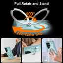 Gritup for Samsung Galaxy S25 Ultra Case:Compatible with MagSafe Function,Metal Kickstand+[HD Screen Protector2],Military Grade Drop Proof Protective Magnetic Case for Galaxy S25 Ultra,Baby Blue