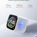TK3 Pomodoro Timer Cube, Desk Productivity Timer with 5/10/30/60 Min Presets, Custom Countdown, Stopwatch, Clock, 3 Alarm, Silent, Vibrate & Sound Alert, for Task, ADHD, Study, Kitchen, White