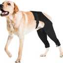 Pawfun Dog Rear Leg Sleeve to Stop Licking, Breathable Anti-Slip Recovery Sleeve for Wound Protection After ACL/TPLO Surgery, Hot Spots, Lick Granulomas–Dog Cone Alternative for Leg Healing, XXL