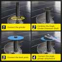 Angle Grinder Attachments Kit with 3 Extension Rods (5.5"/4"/3"), 4 Sets Flange Nut Assemblies & 2 Spanner Wrench - 5/8"-11 Thread Compatible with DeWalt Milwaukee Makita Bosch Grinder Accessories