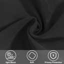 XWZO Door Curtains for Door Window, Thermal and Room Darkening Curtains for French Doors, Rod Pocket Blackout Curtains for Kitchen, 36 x 80 inches Long, Black, 1 Panel