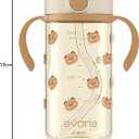 Evorie Tritan Spill Proof Straw Sippy Cups for Toddlers 1–3 Years, 10 Oz | BPA & BPS-Free, Toddler water bottle, Easy grip handles, Dishwasher safe, Durable Tritan, Easy to clean, Honey Bear