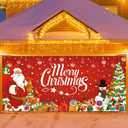 7x16ft Christmas Garage Door Cover Banner Large Hanging Backdrop Decorations Xmas Santa Garage Door Cover Decor for Home Outdoor Indoor Christmas Party Wall Yard (Santa)