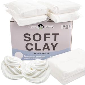 Original Stationery Soft Clay for Slime Making - Moldable Modeling Clay for Kids, Blend with Glue & Shaving Foam for Butter Slime, 1.3 Lbs/600g - Fun Birthday Gift - Mix-in Supplies
