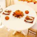 Round Spandex Tablecloth, Elastic Fitted Waterproof Tablecloths for 36"-44" Tables, Stretch Washable Picnic Table Cover for Camping, Dining, Indoor and Outdoor, Beige