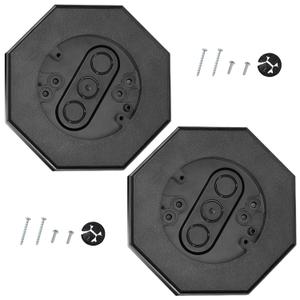 Vinyl Siding Mounting Blocks,Outdoor Light Octagon Siding Mount Block with Built-in Electrical Box Siding Mounting Plate for 1/2 inch Lap Double and 4 inch Siding (2, Black, 1/2 inch Lap Siding)
