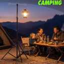 Telescopic Height Adjustable Camping Lantern Tripod Stand, 6ft 11"