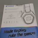 Ozeino 2.4GHz Wireless Gaming Headset for PC, Ps5, Ps4 - Lossless Audio USB & Type-C Ultra Stable Gaming Headphones with Flip Microphone, 40-Hr Battery Gamer Headset for Switch, Laptop, Mobile, Mac (Black and White)