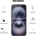 3 Pack Screen Protector For iPhone 15 Plus/iPhone 15 Pro Max/iPhone 16 Plus (6.7 inch) Tempered Glass, Anti Scratch, HD Clear