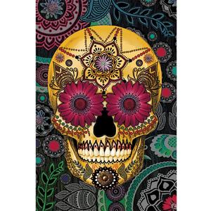 Tree-Free Greetings EcoNotes 12 Count Sugar Skull Paisley All Occasion Notecard Set with Envelopes, 4 x 6 Inches (FS56287)