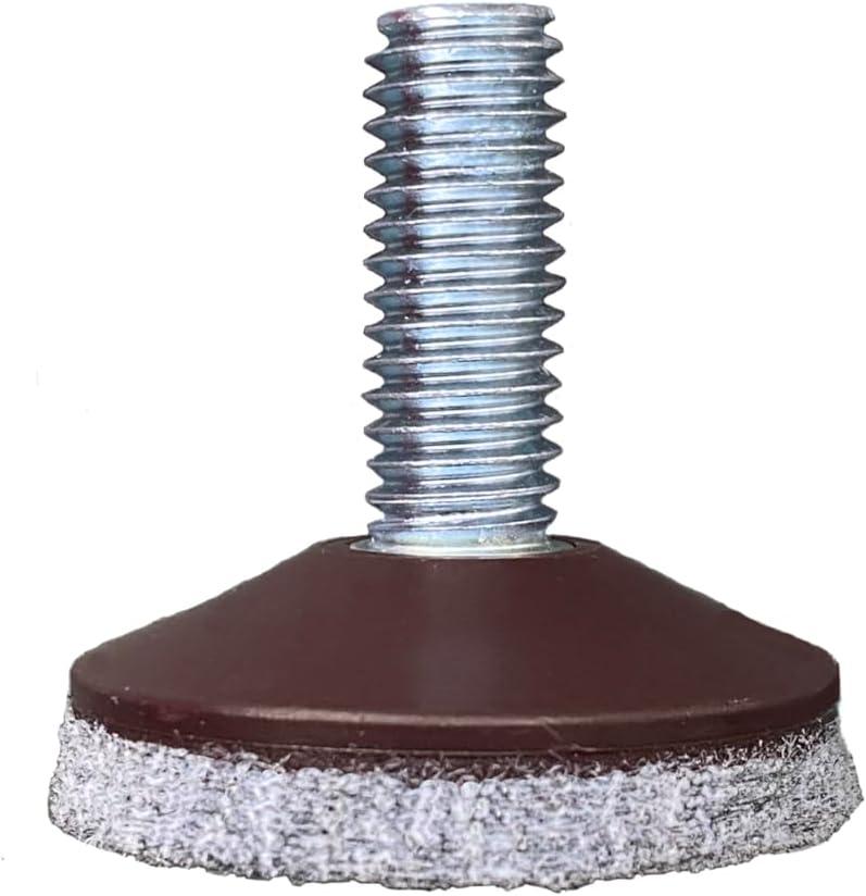 Furniture Levelers with Removable nut-Pack of 4 | 1.5" Grey Felt Pad Furniture Feet,Heavy Duty Adjusting Foot Adjustable Furniture Legs,Table Levelers,3/8"-16 Threaded Bolt, Thread Pitch:16