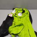 Invader Cosplay Zim Hoodie Halloween Costume Mens Casual Hooded Zip Up Pullovers (Small, Green, Black)