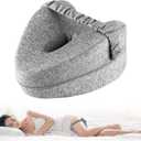 Soft and Comfortable Knee Pillow for Side Sleepers  Memory Foam Knee Pillow for Sciatica Pain Relief Devices Leg Pillow.